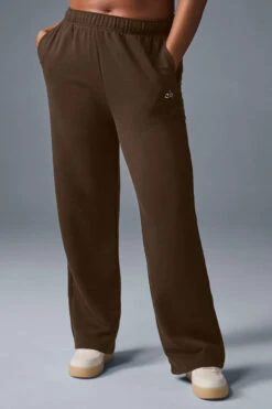 Accolade Straight Leg Sweatpant - Espresso -ALO ACTIVEWEAR SALE U5012RG 04064 b1 s1 a1 1 m182