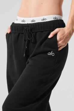 Accolade Straight Leg Sweatpant - Black -ALO ACTIVEWEAR SALE U5013RG 01 b1 s1 a4 1 m91