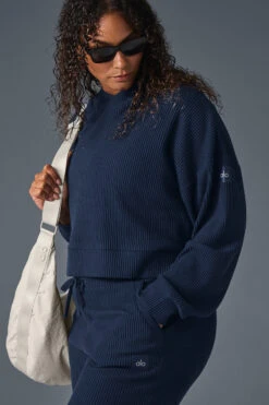 Muse Hoodie - Navy -ALO ACTIVEWEAR SALE W3438R 03842 b1 s1 a3 1 m182