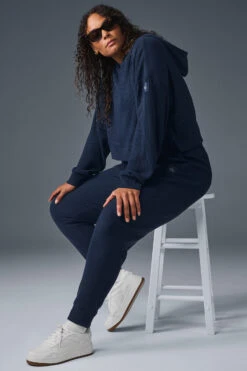 Muse Hoodie - Navy -ALO ACTIVEWEAR SALE W3438R 03842 b1 s1 a5 1 m182
