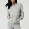 Cashmere Jet Set Hoodie - Dove Grey Heather -ALO ACTIVEWEAR SALE W3513R 02288 b1 s1 a1 1 m18