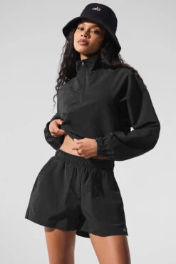 Cropped 1/4 Zip Alumni Pullover - Black 11 Cropped 1/4 Zip Alumni Pullover - Black -ALO ACTIVEWEAR SALE W3660R 01 b1 s1 a5 1 m76