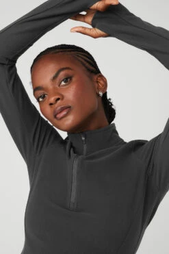 Alosoft 1/2 Zip Rapid Pullover - Anthracite 11 Alosoft 1/2 Zip Rapid Pullover - Anthracite -ALO ACTIVEWEAR SALE W3694R 02125 b1 s1 a5 1 m100