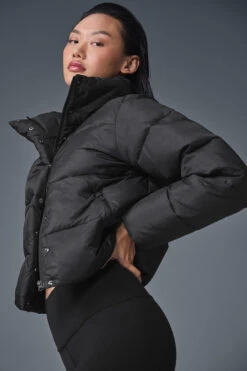 Gold Rush Puffer - Black -ALO ACTIVEWEAR SALE W4380R 01 b1 s1 a3 m54