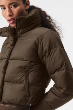 Gold Rush Puffer - Espresso -ALO ACTIVEWEAR SALE W4380R 04064 b1 s1 a4 1 m205