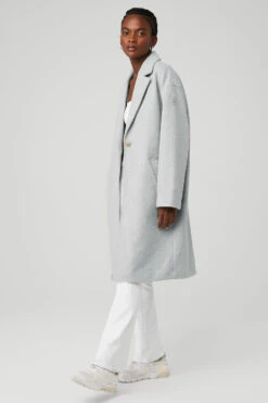 VIP Blazer Trench - Athletic Heather Grey -ALO ACTIVEWEAR SALE W4455R 02910 b1 s1 a2 1 m100