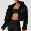 Orion Cropped Puffer - Black -ALO ACTIVEWEAR SALE W4464R 01 b1 s1 a1 1 m18