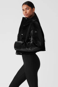 Orion Cropped Puffer - Black 9 Orion Cropped Puffer - Black -ALO ACTIVEWEAR SALE W4464R 01 b1 s1 a2 1 m18