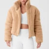 Sherpa Snow Angel Puffer - Camel -ALO ACTIVEWEAR SALE W4473R 01660 b1 s1 a1 1 m89