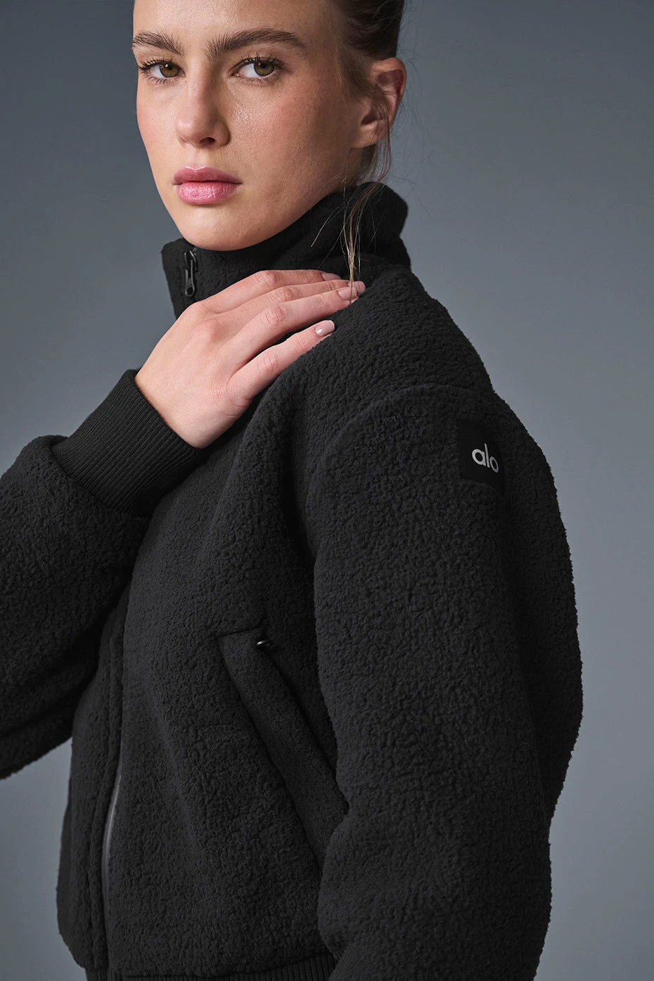 Micro Sherpa Destiny Jacket - Black 4 Micro Sherpa Destiny Jacket - Black - Image 2