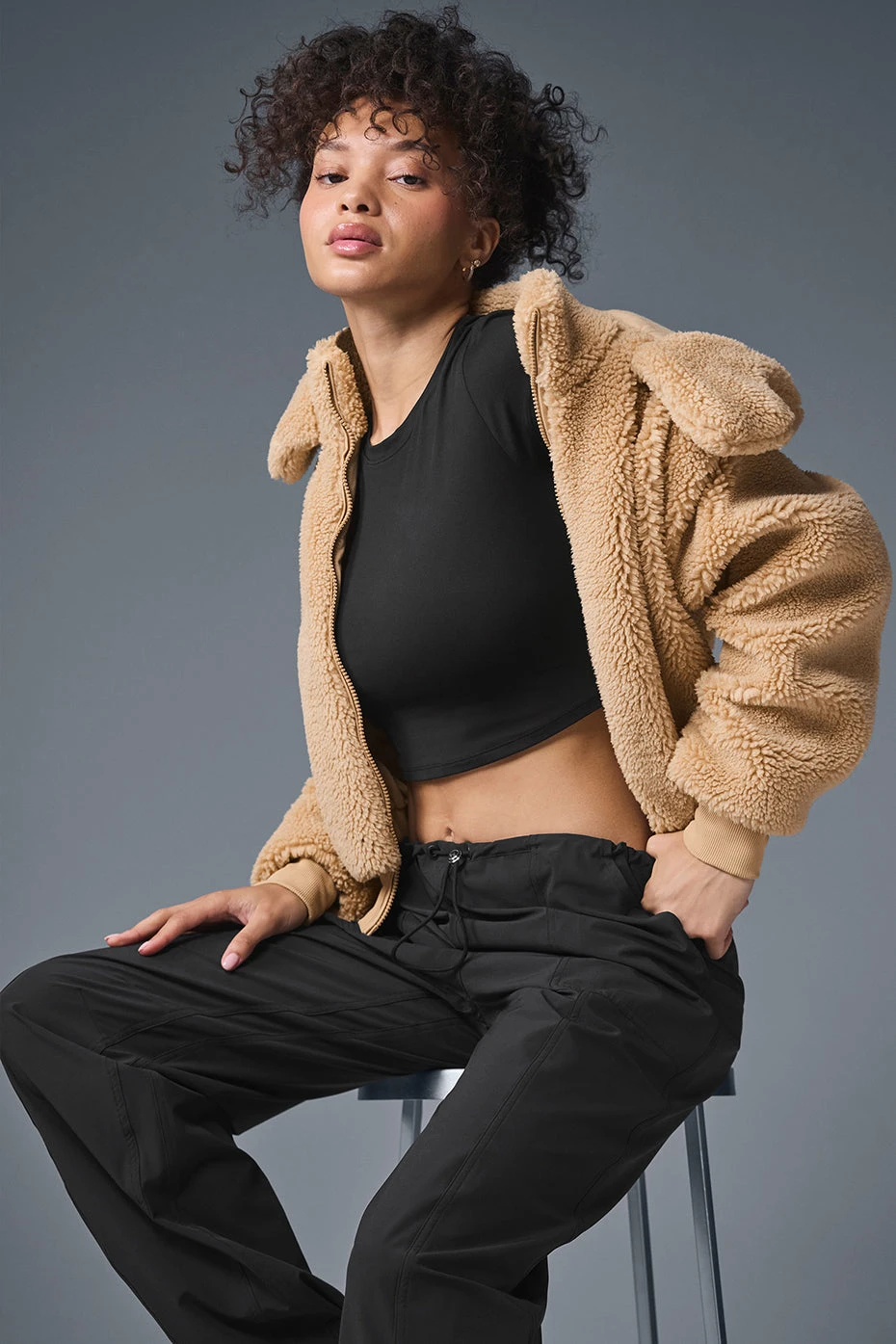 Foxy Sherpa Jacket - Camel 5 Foxy Sherpa Jacket - Camel - Image 3