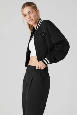 Cropped G.O.A.T Jacket - Black -ALO ACTIVEWEAR SALE W4501R 01 b1 s1 a3 1 m89