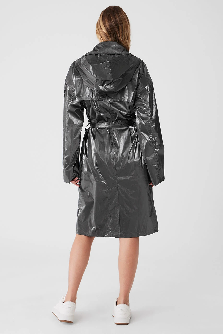 Metallic Break Line Trench - Silver Metallic 6 Metallic Break Line Trench - Silver Metallic - Image 4