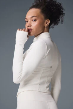 Airbrush Corset Full Zip Jacket - Ivory -ALO ACTIVEWEAR SALE W4529R 03299 b1 s1 a4 1 m206