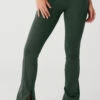 High-Waist Zip It Flare Legging - Dark Cactus -ALO ACTIVEWEAR SALE W51030R 04059 b1 s1 a1 1 m89