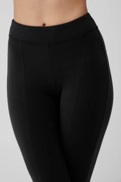 Airbrush 7/8 High Waist Flutter Legging - Black -ALO ACTIVEWEAR SALE W51109R 01 b1 s1 a5 1 m54