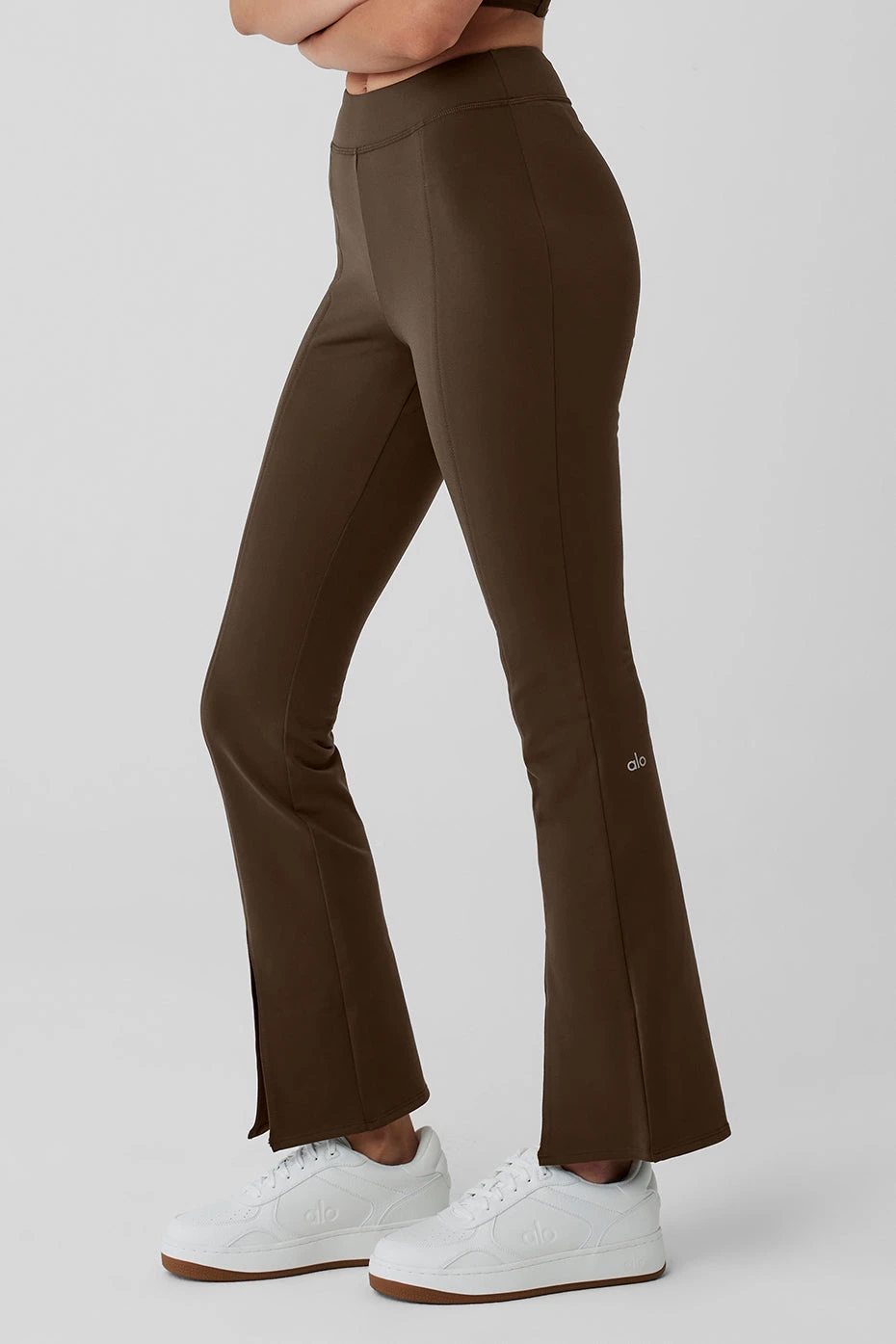 Airbrush High-Waist 7/8 Flutter Legging - Espresso 5 Airbrush High-Waist 7/8 Flutter Legging - Espresso - Image 3