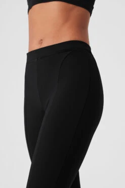 High-Waist 7/8 Zip It Flare Legging - Black -ALO ACTIVEWEAR SALE W51115R 01 b1 s1 a4 1 m125