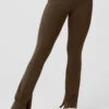 High-Waist 7/8 Zip It Flare Legging - Espresso -ALO ACTIVEWEAR SALE W51115R 04064 b1 s1 a1 1 m125