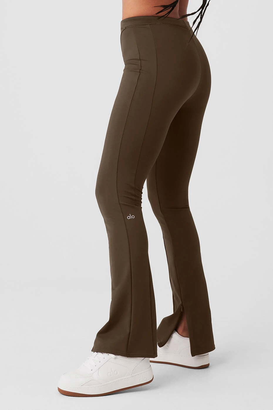 High-Waist 7/8 Zip It Flare Legging - Espresso 5 High-Waist 7/8 Zip It Flare Legging - Espresso - Image 3