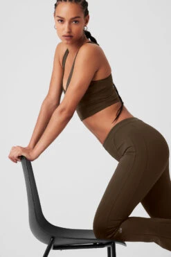 High-Waist 7/8 Zip It Flare Legging - Espresso 13 High-Waist 7/8 Zip It Flare Legging - Espresso -ALO ACTIVEWEAR SALE W51115R 04064 b1 s1 a2 2 m125