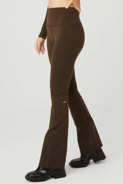 Airbrush High-Waist Bootcut Legging - Espresso -ALO ACTIVEWEAR SALE W51118R 04064 b1 s1 a2 1 m89