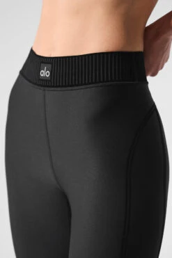 Airlift High-Waist 7/8 Line Up Legging - Black -ALO ACTIVEWEAR SALE W51154R 01 b1 s1 a4 1 m224