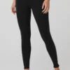 Airbrush High-Waist Streamlined Legging - Black/White -ALO ACTIVEWEAR SALE W51160R 0100 b1 s1 a1 1 m89