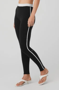 Airbrush High-Waist Streamlined Legging - Black/White -ALO ACTIVEWEAR SALE W51160R 0100 b1 s1 a2 1 m89