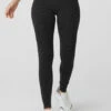 Jacquard High-Waist Checkered Legging - Black/Anthracite 1 Jacquard High-Waist Checkered Legging - Black/Anthracite -ALO ACTIVEWEAR SALE W51163 02620 b1 s1 a1 1 m89