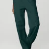 High-Waist Free Time Straight Leg Sweatpant - Midnight Green