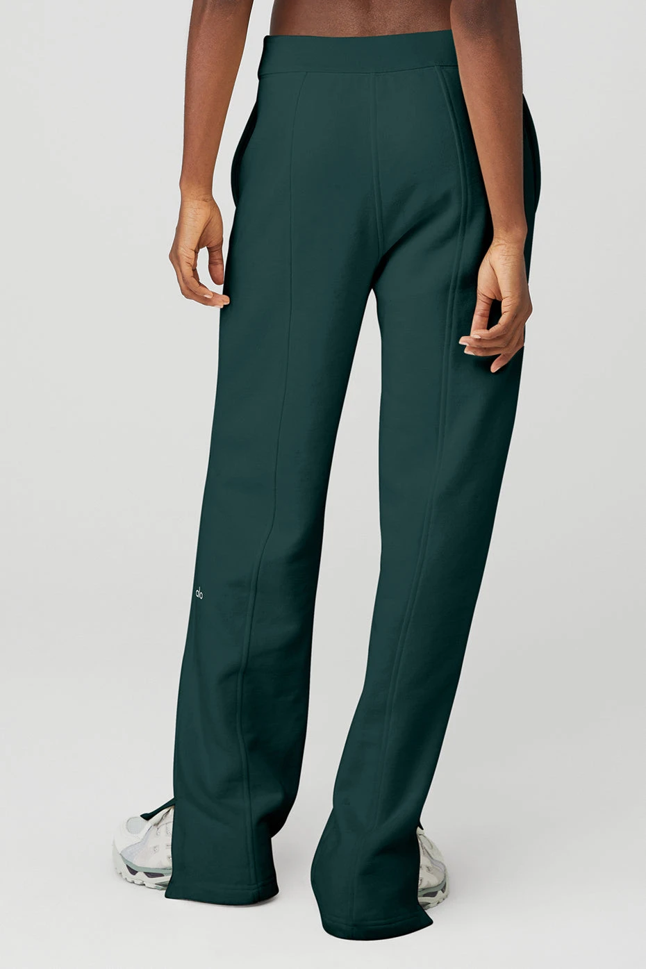 High-Waist Free Time Straight Leg Sweatpant - Midnight Green 4 High-Waist Free Time Straight Leg Sweatpant - Midnight Green - Image 2