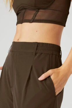 High-Waist Pursuit Trouser - Espresso -ALO ACTIVEWEAR SALE W51208R 04064 b1 s1 a4 1 m89