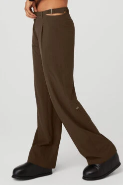 Mid-Rise Showdown Trouser - Espresso -ALO ACTIVEWEAR SALE W51214R 04064 b1 s1 a2 1 m18