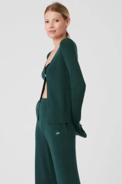 Knit Salana Cardigan - Midnight Green 10 Knit Salana Cardigan - Midnight Green -ALO ACTIVEWEAR SALE W51262R 04570 b1 s1 a2 1 m177