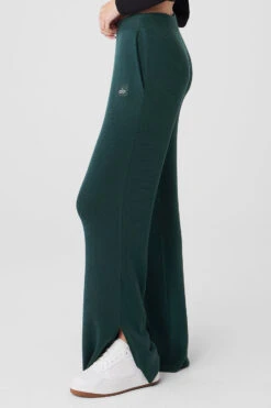 Knit High-Waist Salana Wide Leg Pant - Midnight Green -ALO ACTIVEWEAR SALE W51262R 04570 b1 s1 a3 1 m177 5e978402 b4a2 4f42 89ca f2d570bea0fd