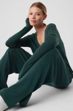 Knit Salana Cardigan - Midnight Green 11 Knit Salana Cardigan - Midnight Green -ALO ACTIVEWEAR SALE W51262R 04570 b1 s1 a4 1 m177