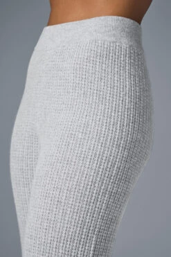 Cashmere High-Waist Plush Waffle Pant - Athletic Heather Grey -ALO ACTIVEWEAR SALE W51286R 02910 b1 s1 a4 1 m196