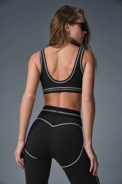 Airbrush High-Waist Heart Throb Legging - Black/White -ALO ACTIVEWEAR SALE W51298R 0100 b1 s1 a2 1 m224