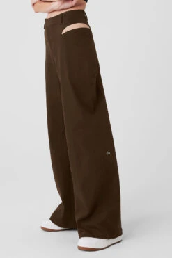 High-Waist Risk Taker Trouser - Espresso -ALO ACTIVEWEAR SALE W51338R 04064 b1 s1 a2 178 m18