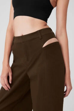 High-Waist Risk Taker Trouser - Espresso -ALO ACTIVEWEAR SALE W51338R 04064 b1 s1 a4 178 m18