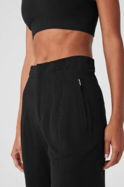 High-Waist On Point Moto Trouser - Black -ALO ACTIVEWEAR SALE W51341R 01 b1 s1 a4 1 m18