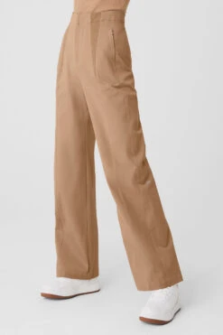 High-Waist On Point Moto Trouser - Toasted Almond -ALO ACTIVEWEAR SALE W51341R 05131 b1 s1 a3 1 m177