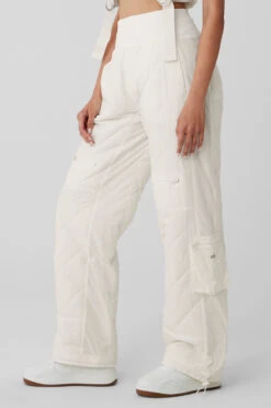 High-Waist Snowrider Puffer Pant - Ivory -ALO ACTIVEWEAR SALE W51351R 03299 b1 s1 a3 1 m54