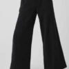Polar Fleece High-Waist Snowdrift Wide Leg Pant - Black -ALO ACTIVEWEAR SALE W51379R 01 b1 s1 a1 1 m54