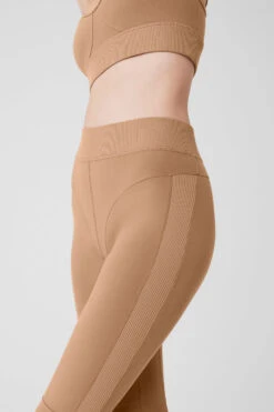 Alosoft High-Waist Head Start Legging - Toasted Almond 9 Alosoft High-Waist Head Start Legging - Toasted Almond -ALO ACTIVEWEAR SALE W51384R 05131 b1 s1 a4 1 m177
