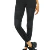 Moto Legging - Black/Black Glossy -ALO ACTIVEWEAR SALE W5434R 00785 b1 s1 a1 1 M70