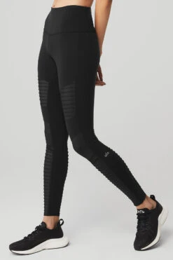 High-Waist Moto Legging - Black/Black Glossy 8 High-Waist Moto Legging - Black/Black Glossy -ALO ACTIVEWEAR SALE W5494R 00785 b1 s1 a2 1 m54