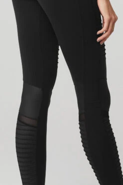 High-Waist Moto Legging - Black/Black Glossy 9 High-Waist Moto Legging - Black/Black Glossy -ALO ACTIVEWEAR SALE W5494R 00785 b1 s1 a4 1 m54