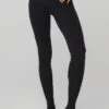 High-Waist Goddess Legging - Black/Black -ALO ACTIVEWEAR SALE W5525R 0101 b1 s1 a1 1 m54